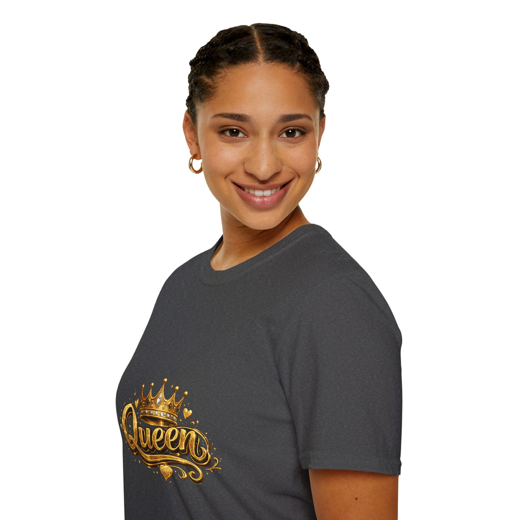 Queen Graphic T-Shirt — Gold Crown Design