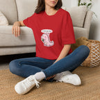 Cute Pink Dino T‑Shirt — "I love you too" Valentine Tee