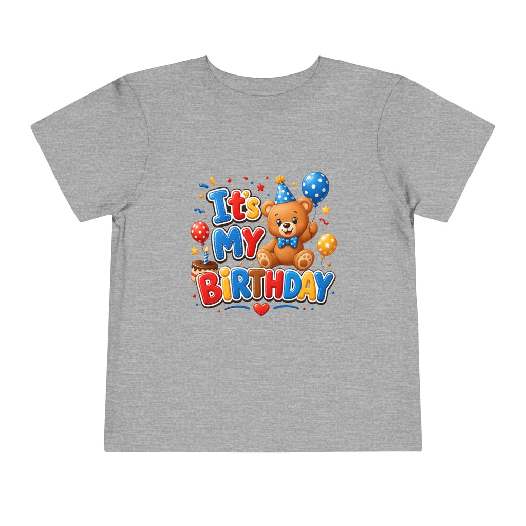 Toddler Birthday Tee — "It's My Birthday" Bear Party Shirt