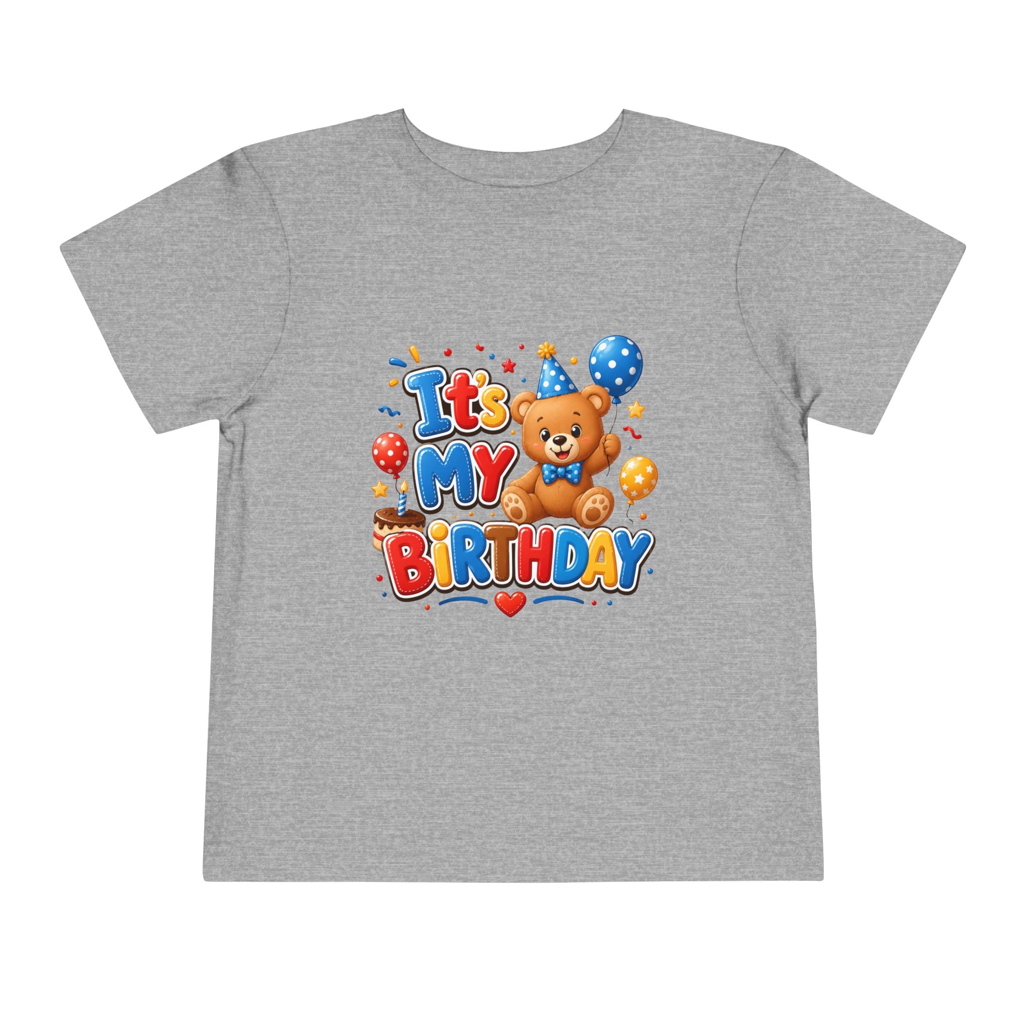 Toddler Birthday Tee — "It's My Birthday" Bear Party Shirt