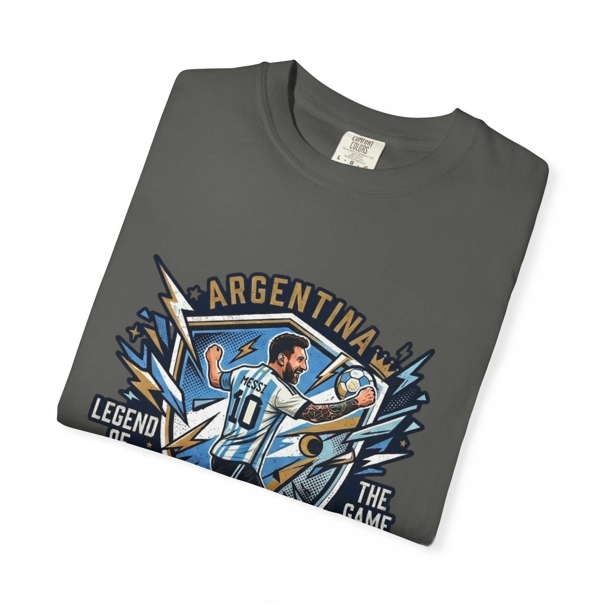 Messi "The GOAT" Soccer T-Shirt - Argentina Fan Version
