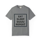 Unisex CR7 Fans Siuuu T-Shirt — Eat Sleep Siuuu Repeat Graphic Tee.