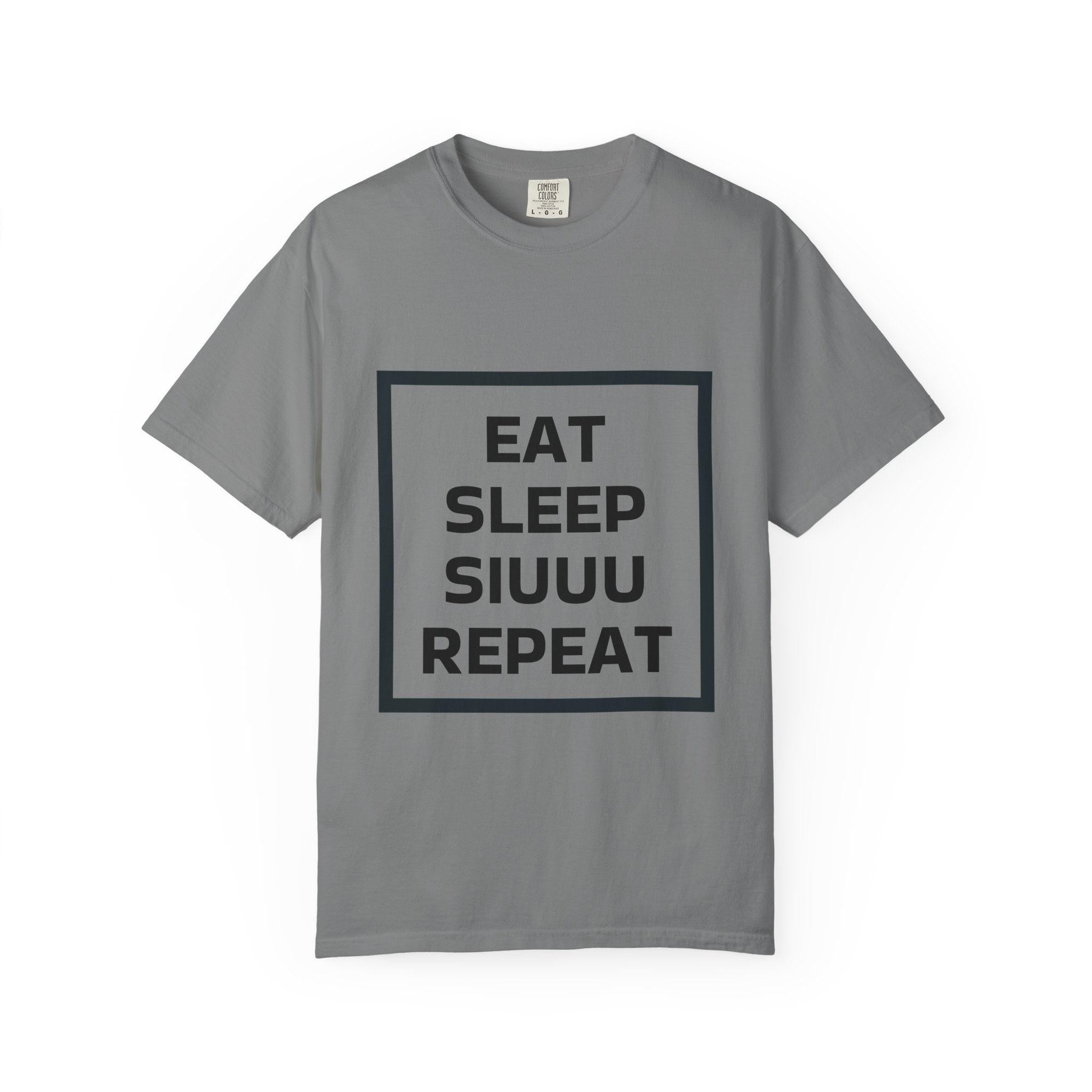 Unisex CR7 Fans Siuuu T-Shirt — Eat Sleep Siuuu Repeat Graphic Tee.