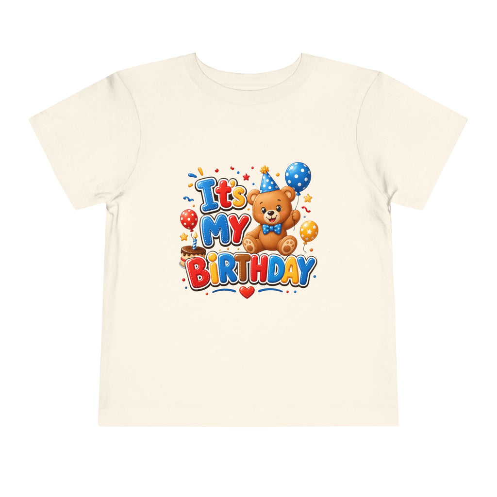 Toddler Birthday Tee — "It's My Birthday" Bear Party Shirt