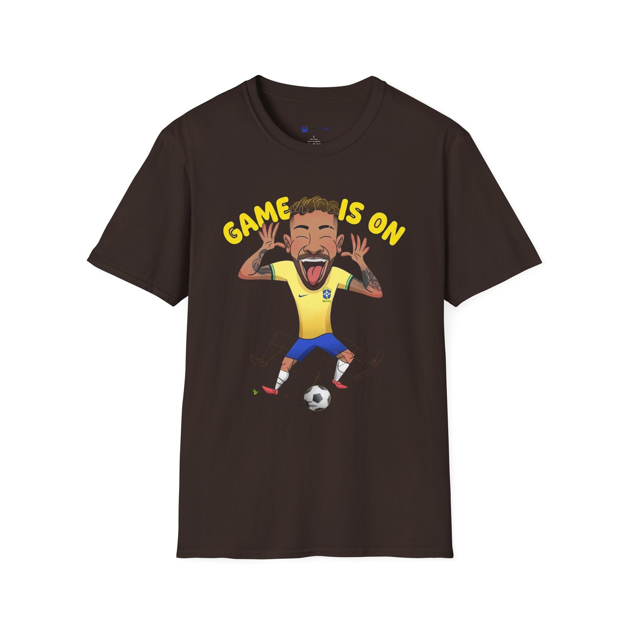 Soccer 'Game Is On' Graphic funny figure design  T‑Shirt
