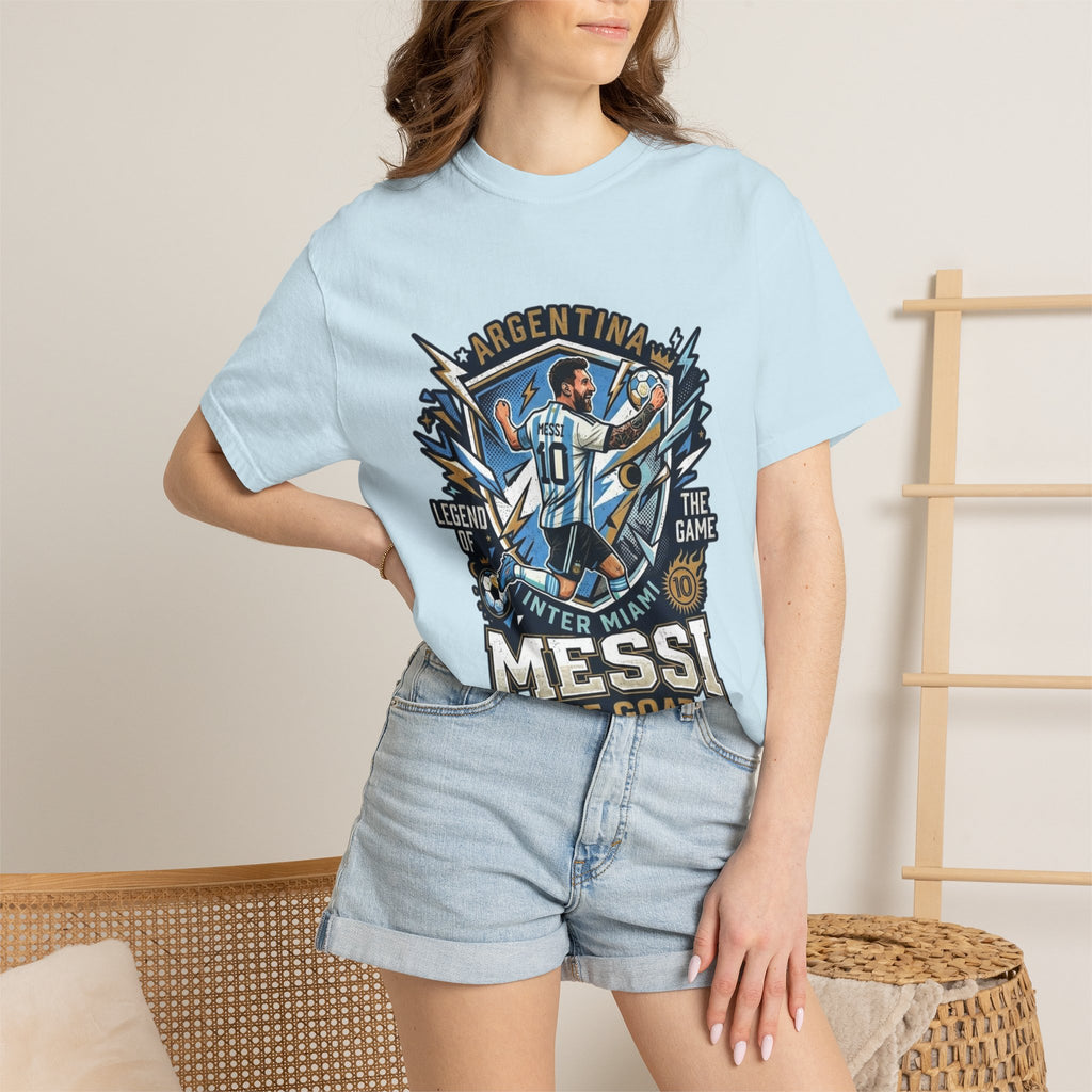Messi "The GOAT" Soccer T-Shirt - Argentina Fan Version
