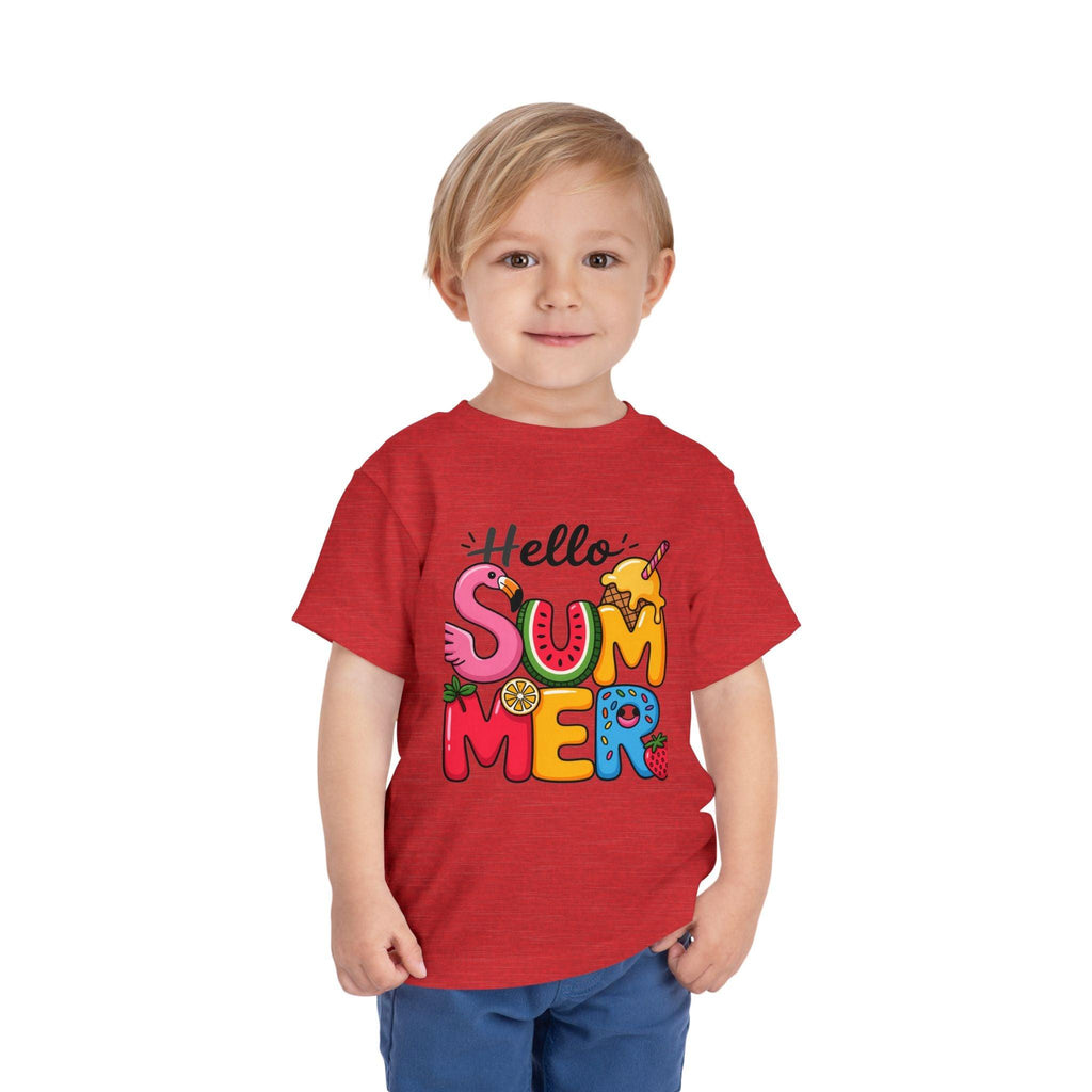 Hello Summer fruity typography Toddler Tee.