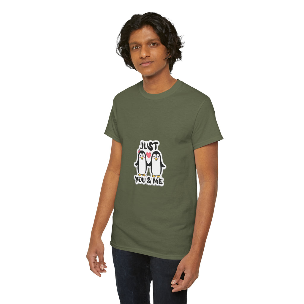 Just You & Me Penguin Tee — Cute Couples Graphic T-Shirt
