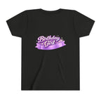 Girls' 5th Birthday Tee - 'Happy Birthday' Glitter Stars Design