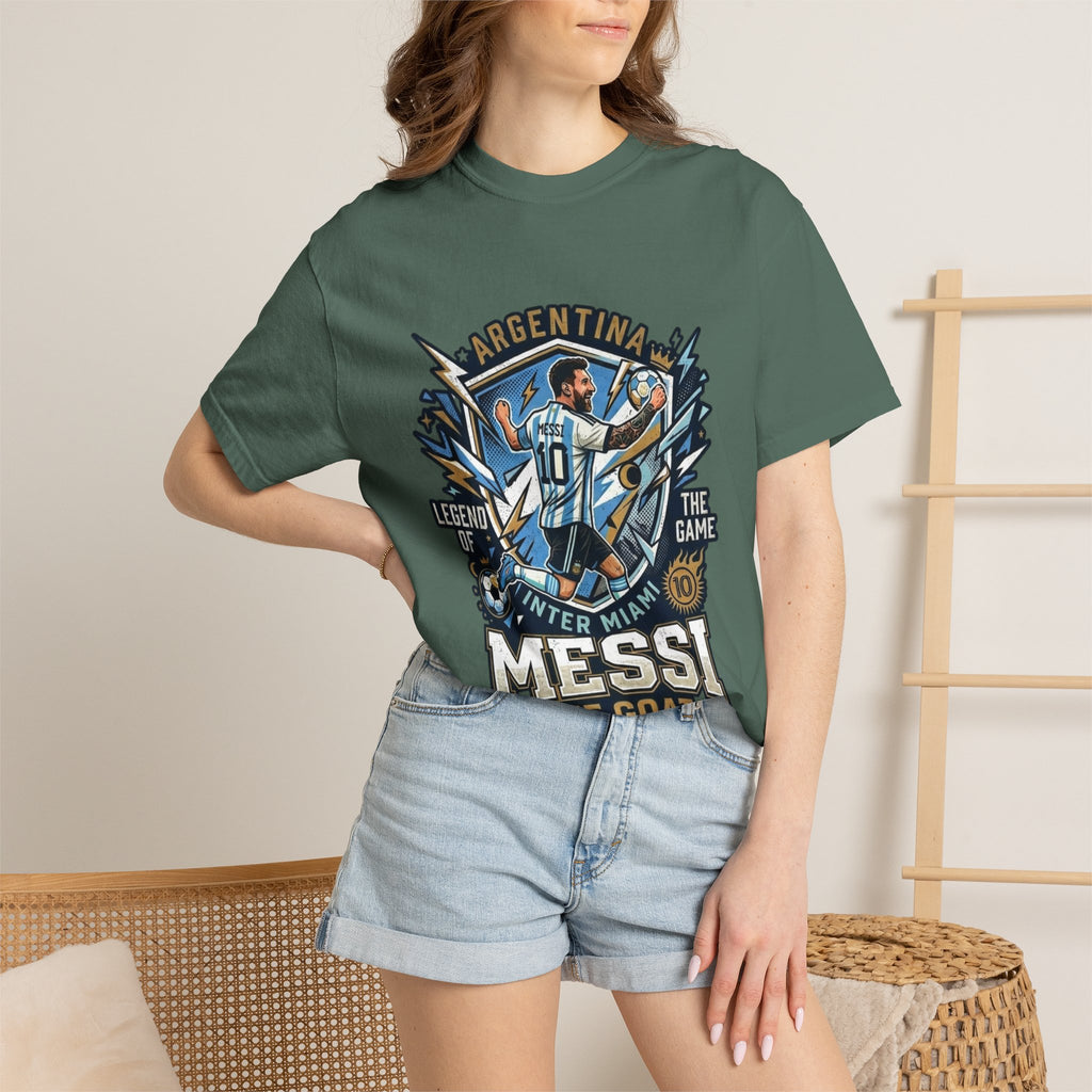 Messi "The GOAT" Soccer T-Shirt - Argentina Fan Version