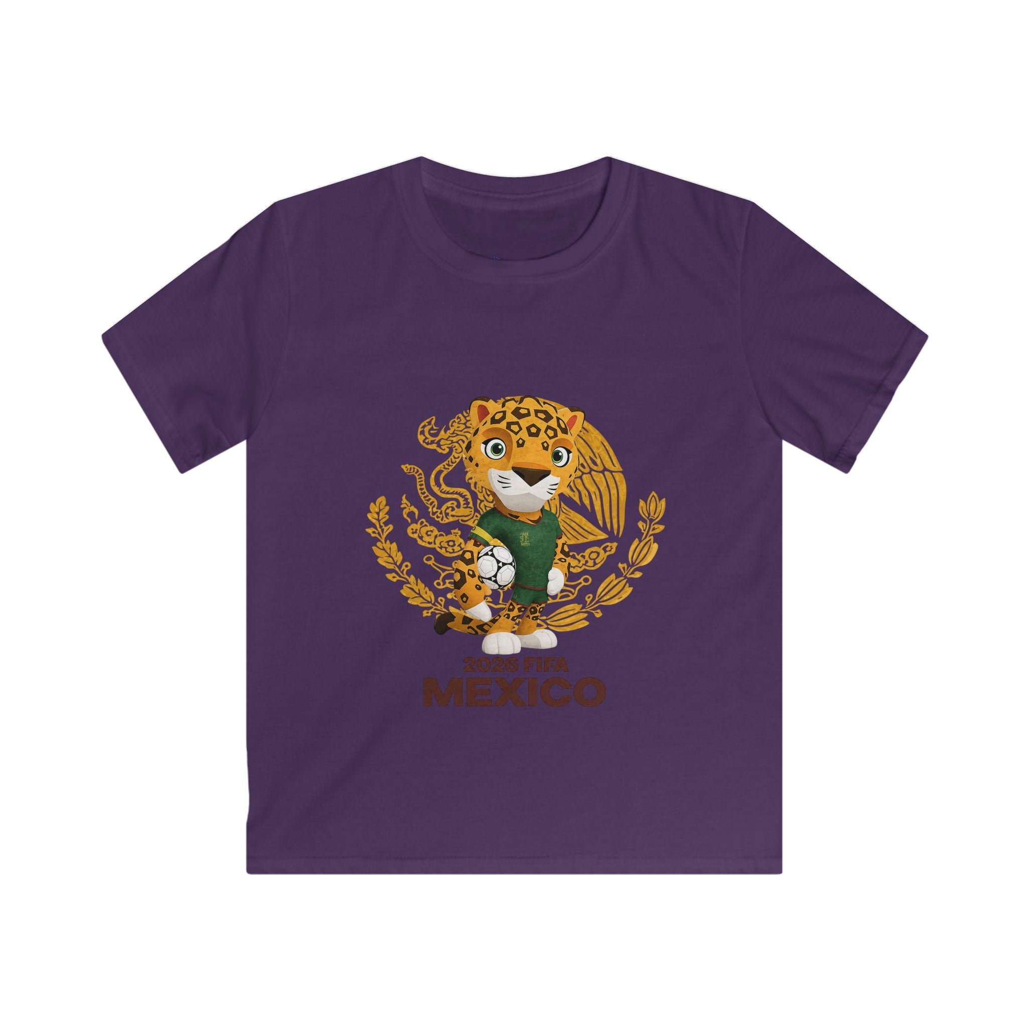 Kids Tee — 2026 FIFA Mexico Jaguar Mascot Soccer Shirt
