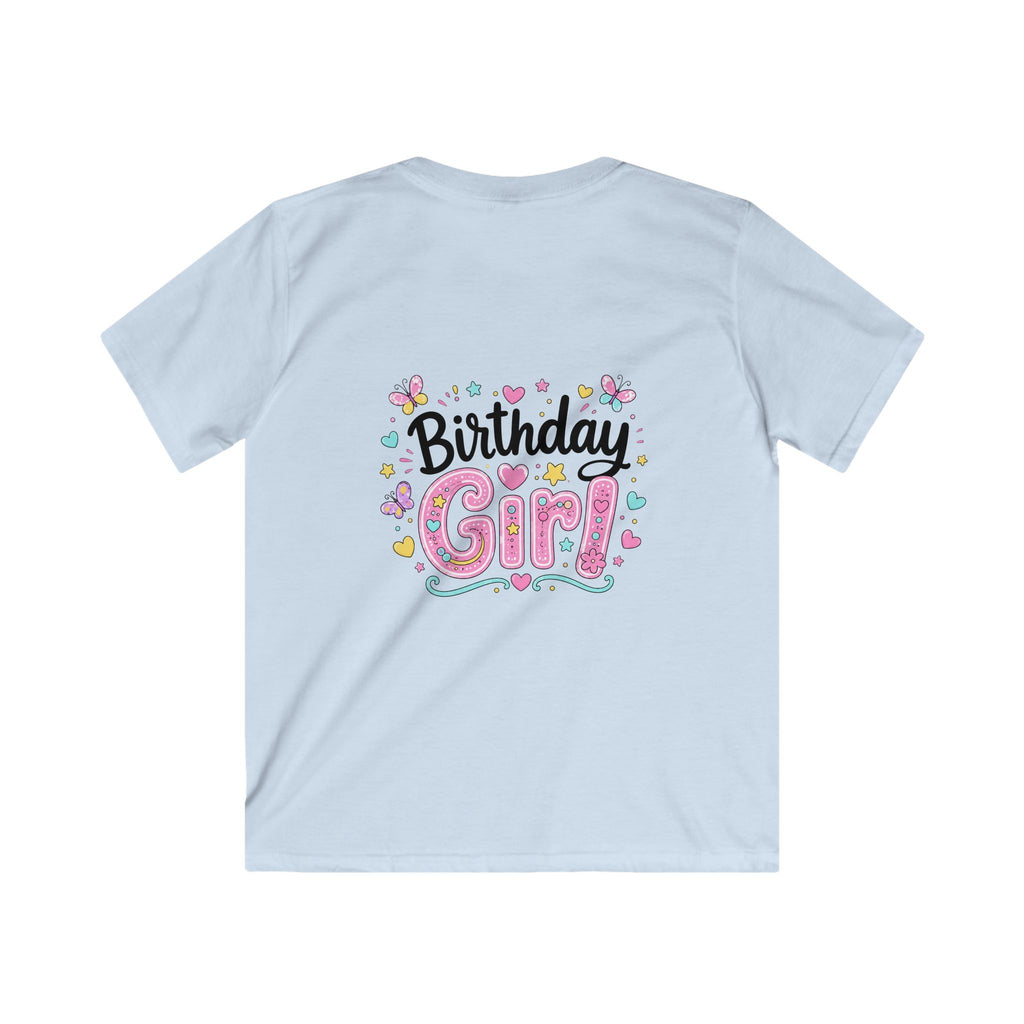 Kids Tee — ‘I Was 6 Now I’m 7’ Birthday Girl Cute Floral Design