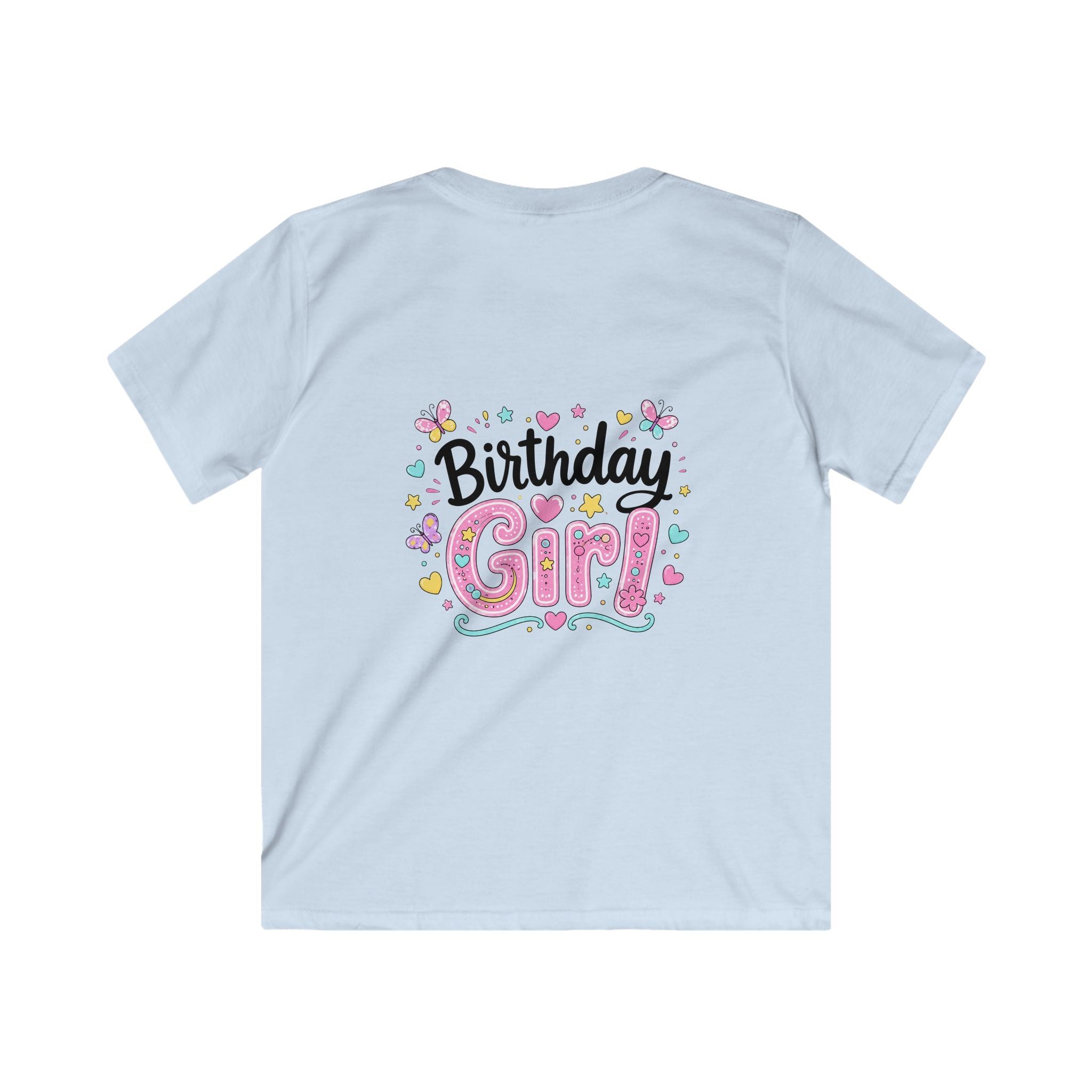 Kids Tee — ‘I Was 6 Now I’m 7’ Birthday Girl Cute Floral Design
