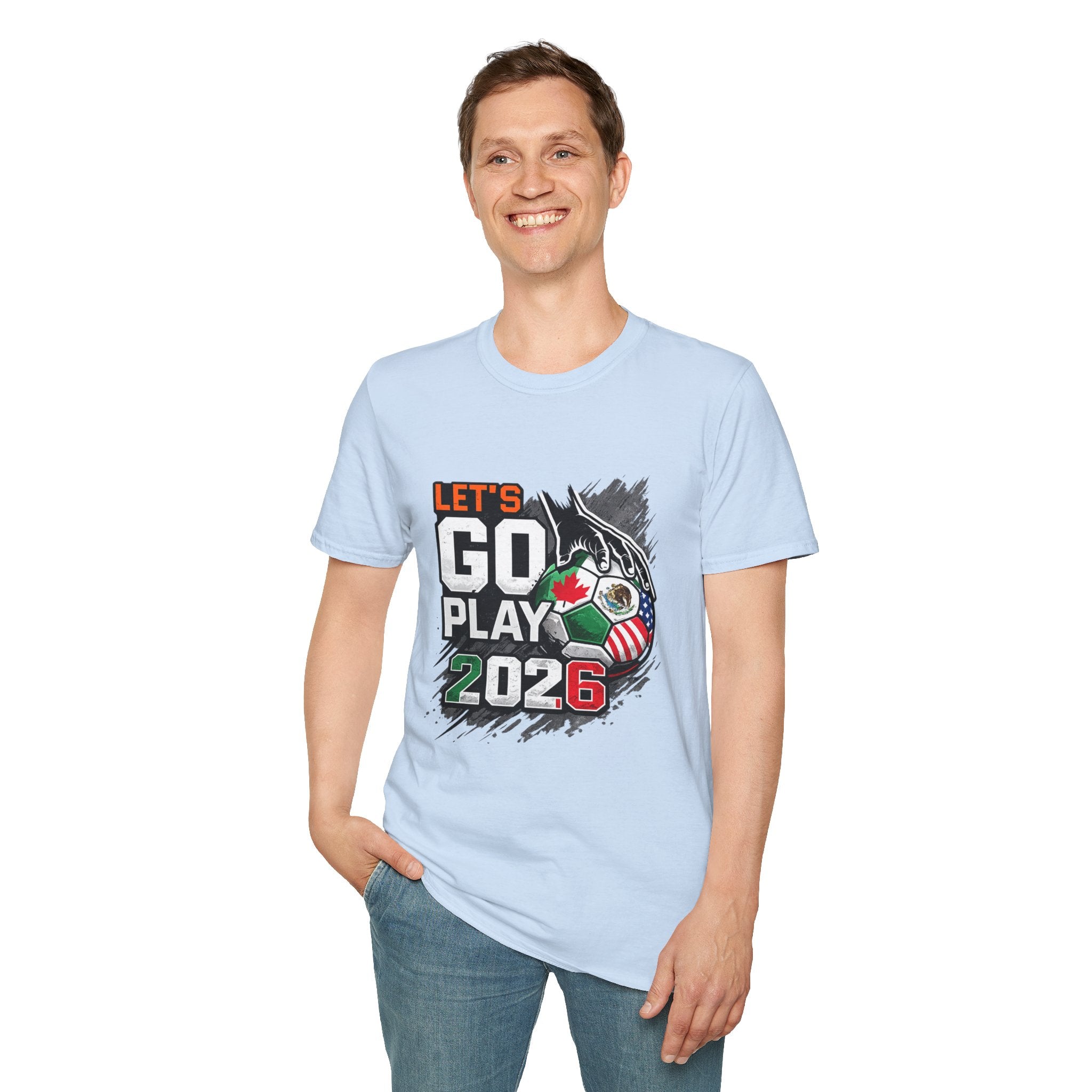 Let's Go Play 2026 Soccer T-Shirt — International Flags Tournament Tee