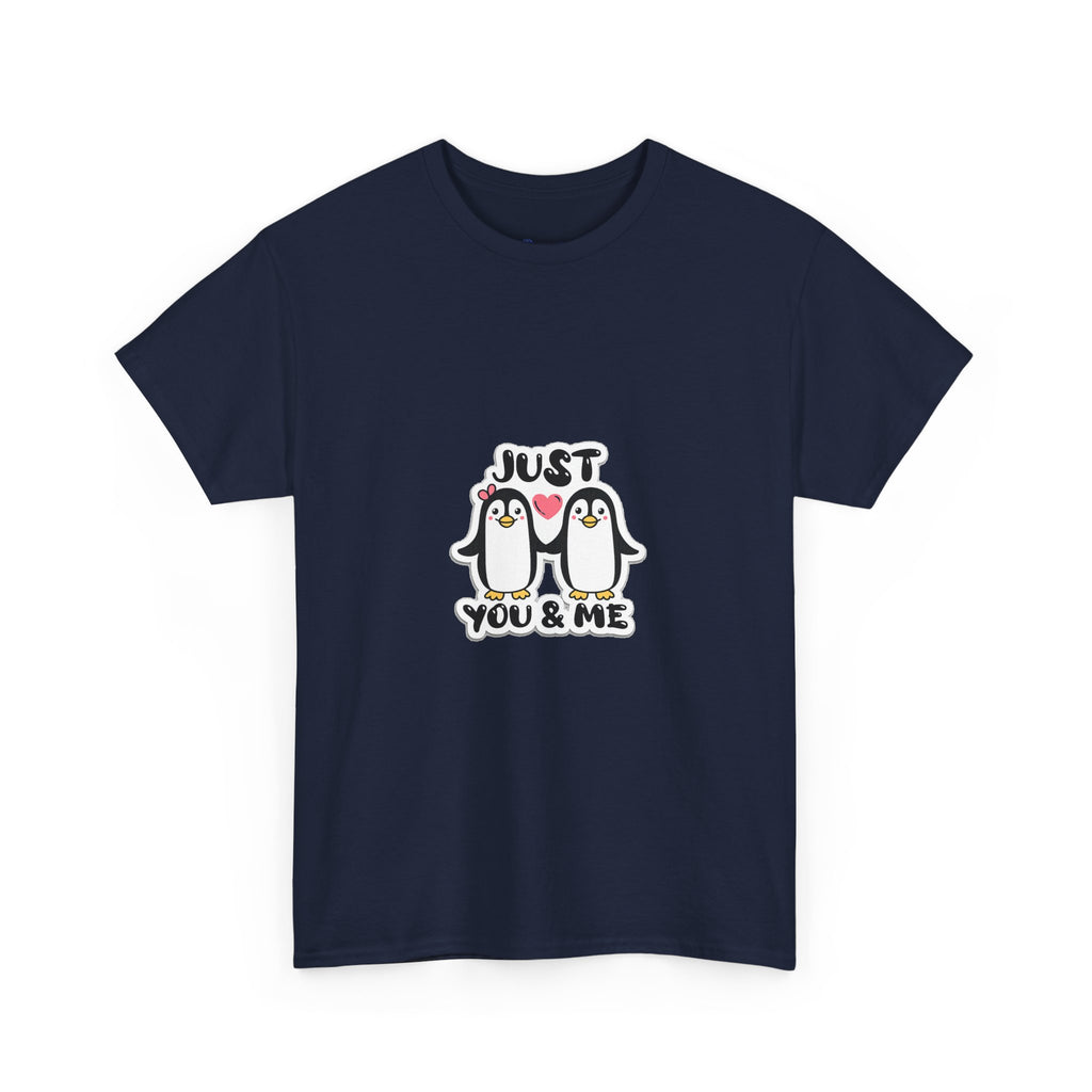 Just You & Me Penguin Tee — Cute Couples Graphic T-Shirt