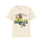 Brazilian Soccer comic style  figure T-Shirt — "Game Is On" Caricature Neymar Fan Tee