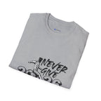 Never Give Up 2026 T-Shirt — Motivational Sports Quote Tee