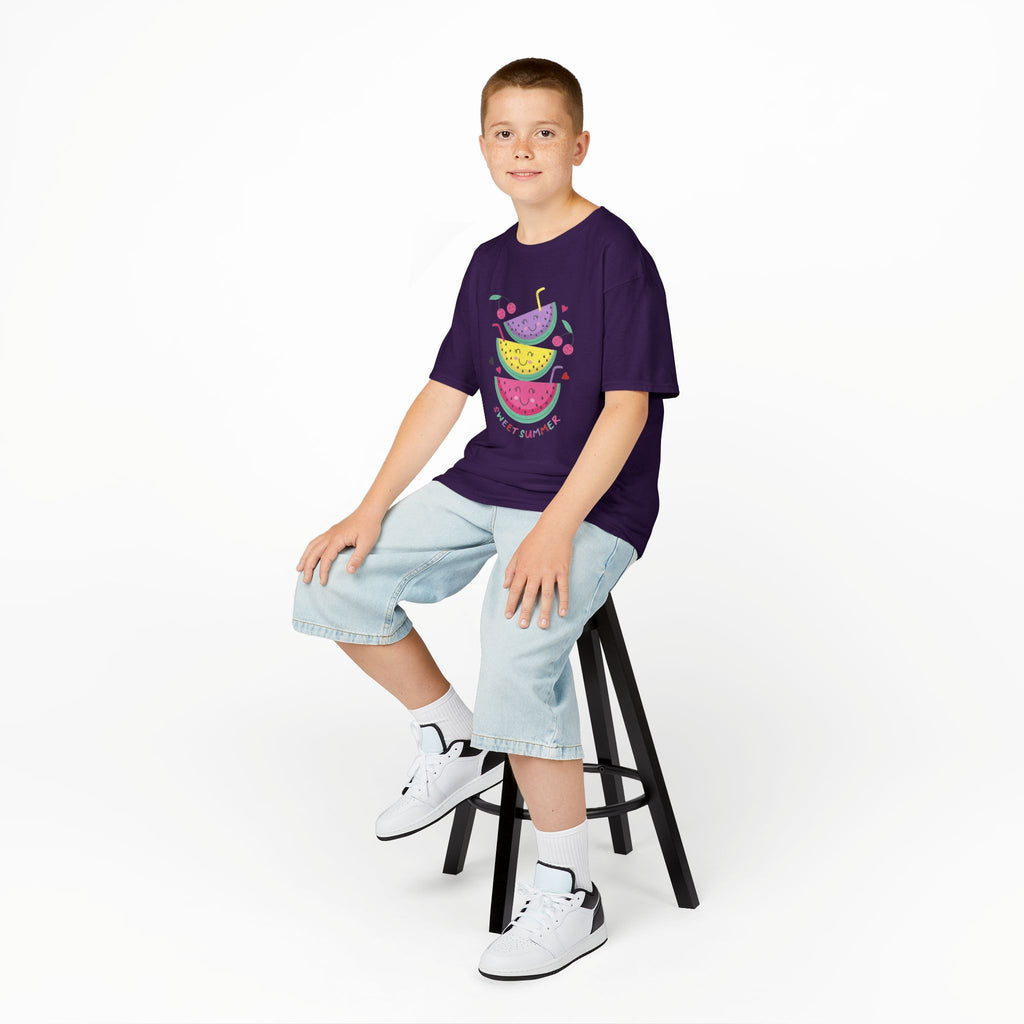 Kids T-Shirt — Cute Stacked Watermelon Illustration with "Sweet Things" Text