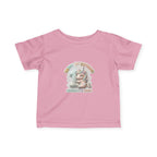 Infant Tee — 'Happy 1st Birthday' Pastel Unicorn Celebrate & Share