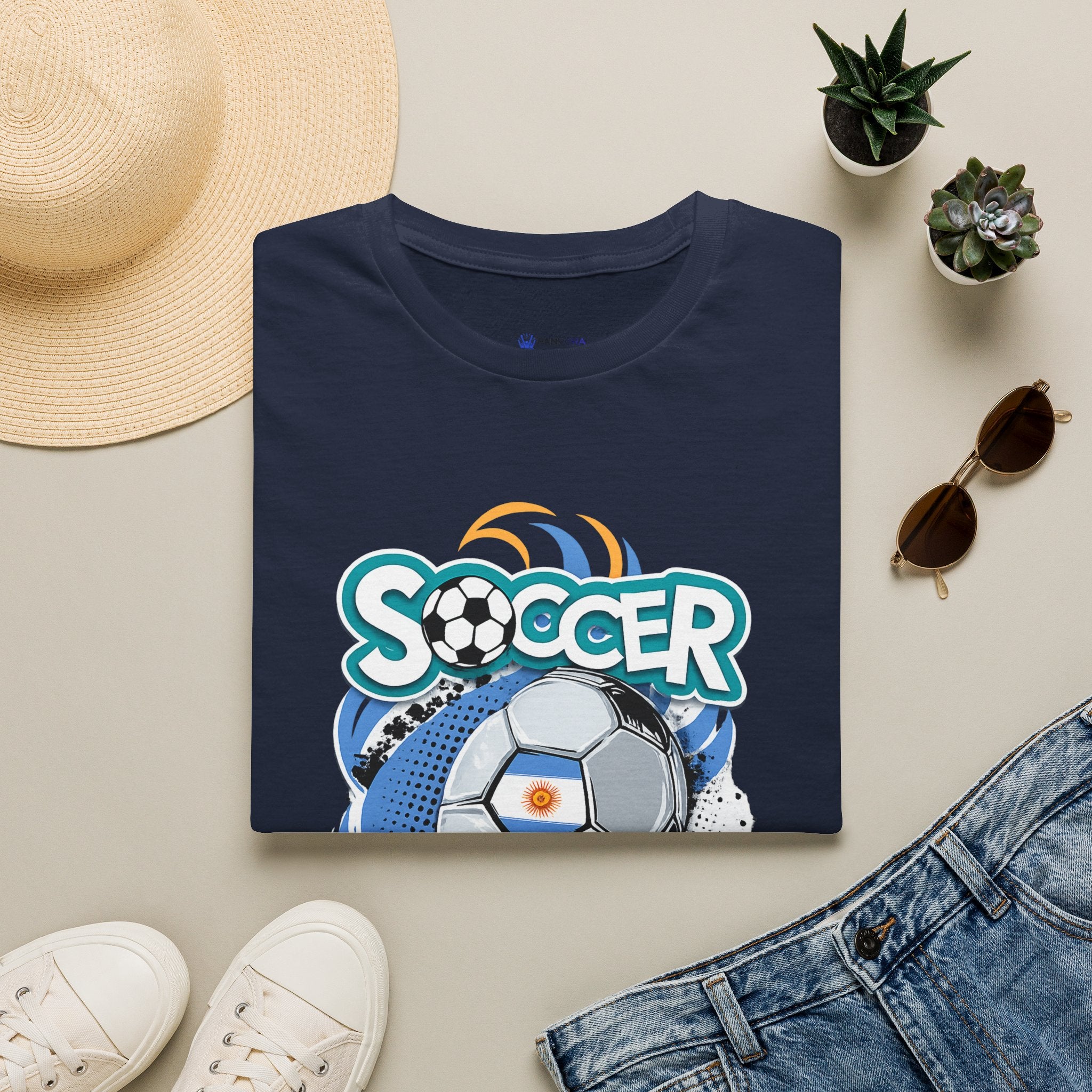 Soccer 2026  Graphic T-Shirt — Retro Ball Design soccer cup tee