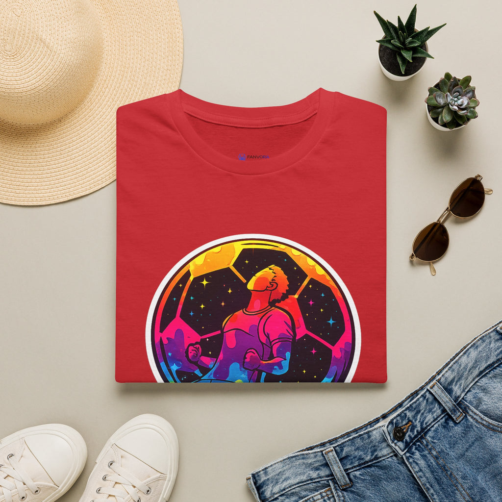 Soccer T‑Shirt — Colorful Retro Player Graphic