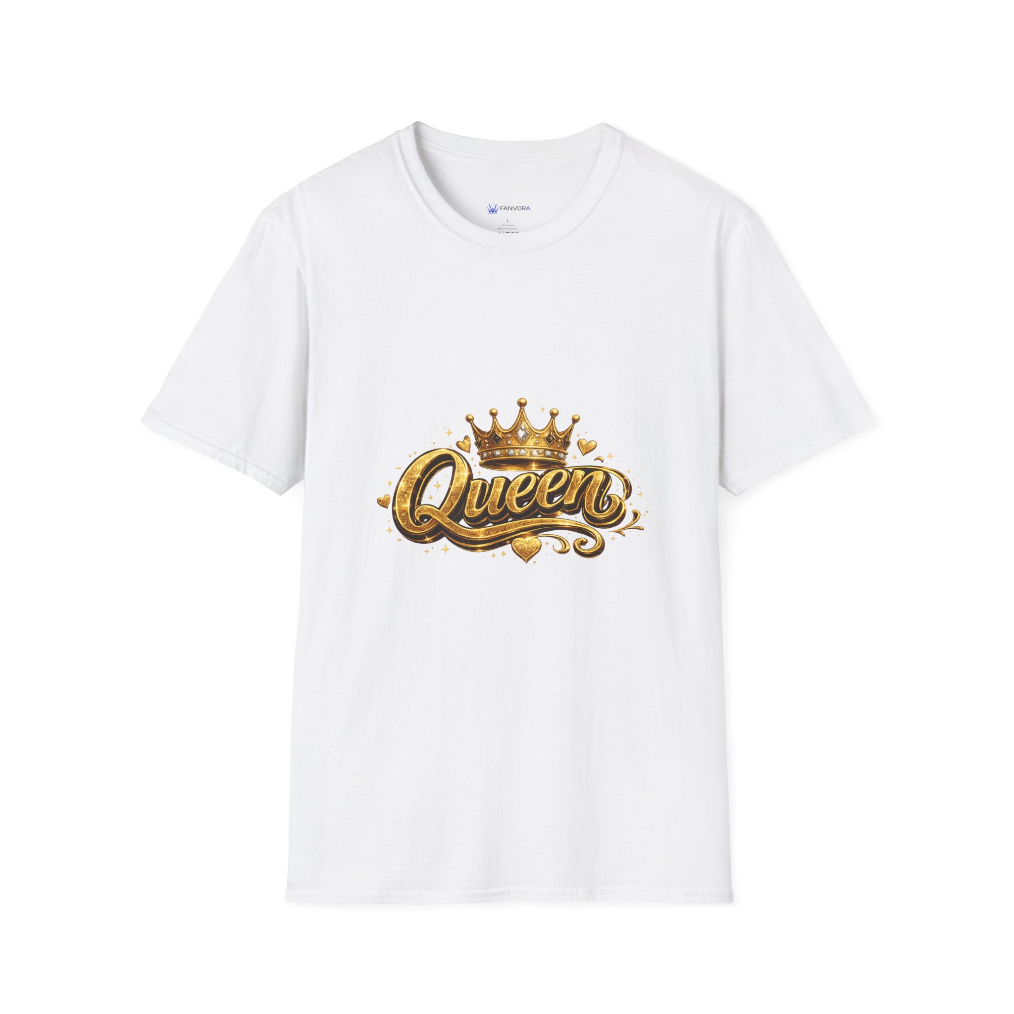Queen Graphic T-Shirt — Gold Crown Design
