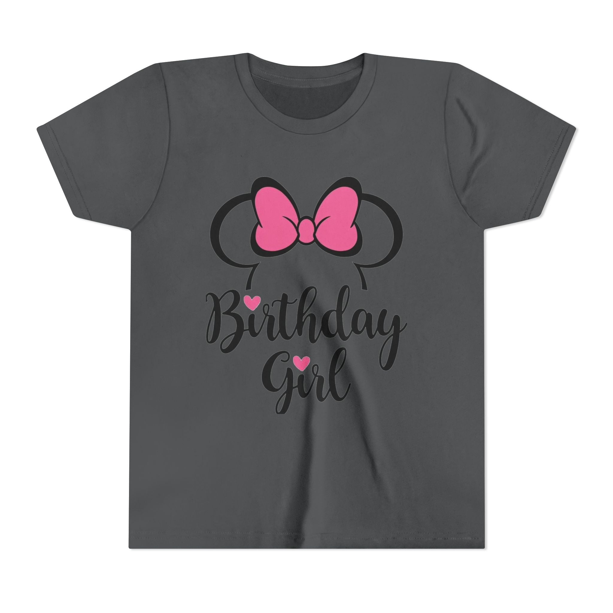 Birthday Girl Youth Tee — Pink Bow Party Shirt for Girls
