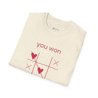 You Won My Heart tic tac toe t-shirt