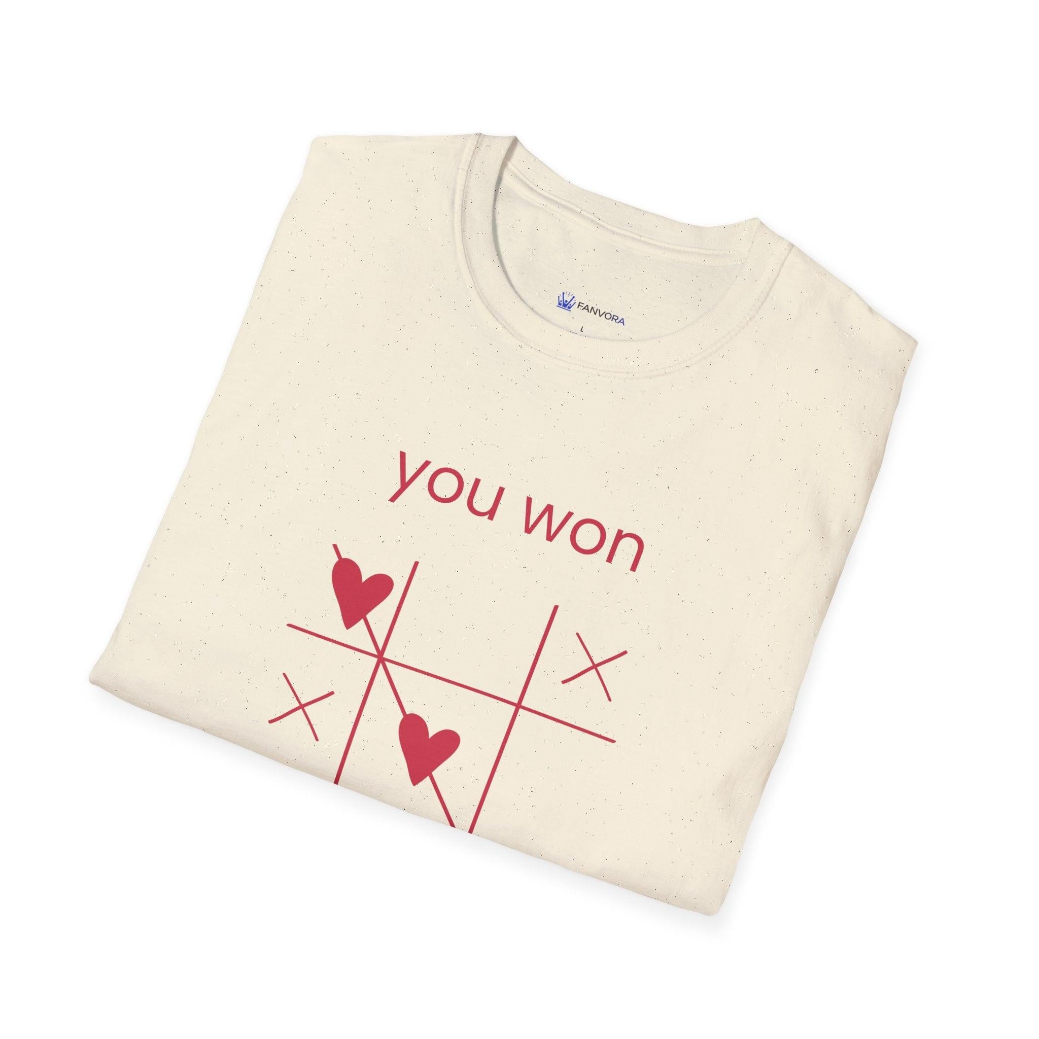 You Won My Heart tic tac toe t-shirt