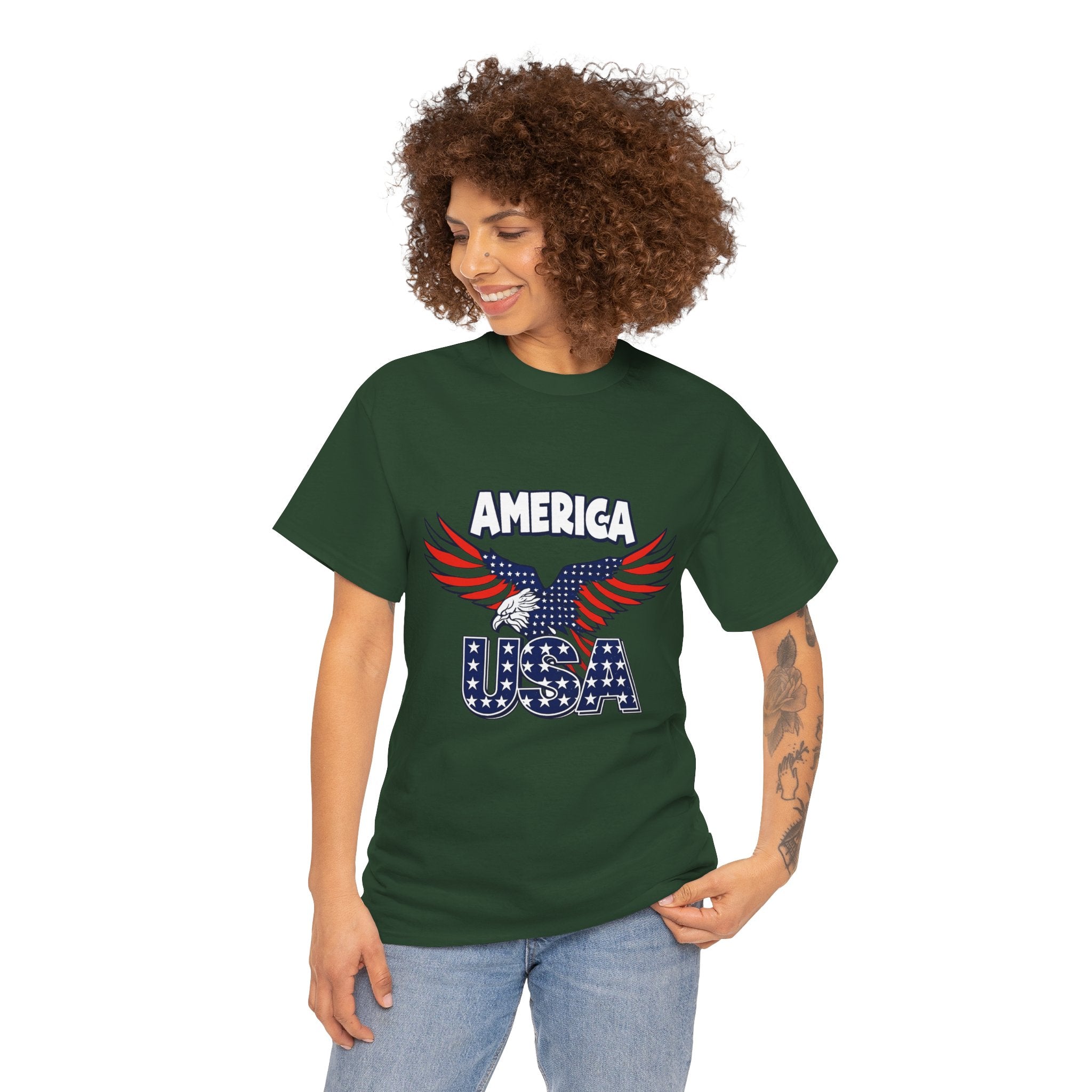USA Eagle T-Shirt – America Patriotic Graphic Tee for 4th of July