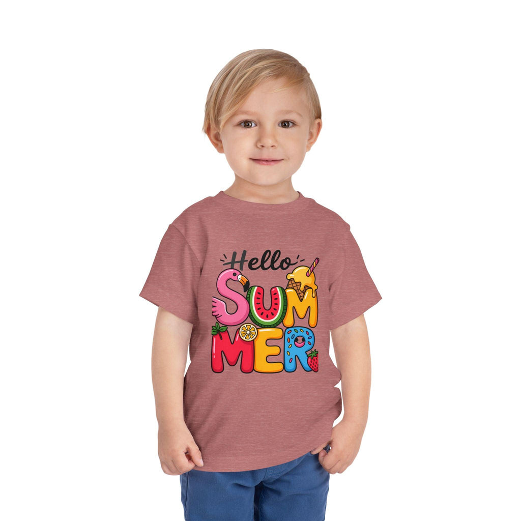 Hello Summer fruity typography Toddler Tee.
