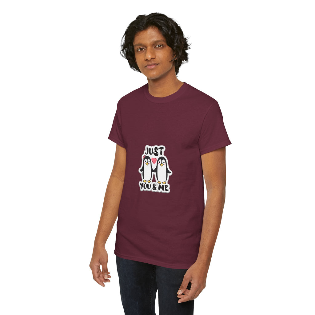 Just You & Me Penguin Tee — Cute Couples Graphic T-Shirt