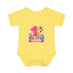 1st Birthday Baby Bodysuit - Happy Birthday Giraffe Onesie