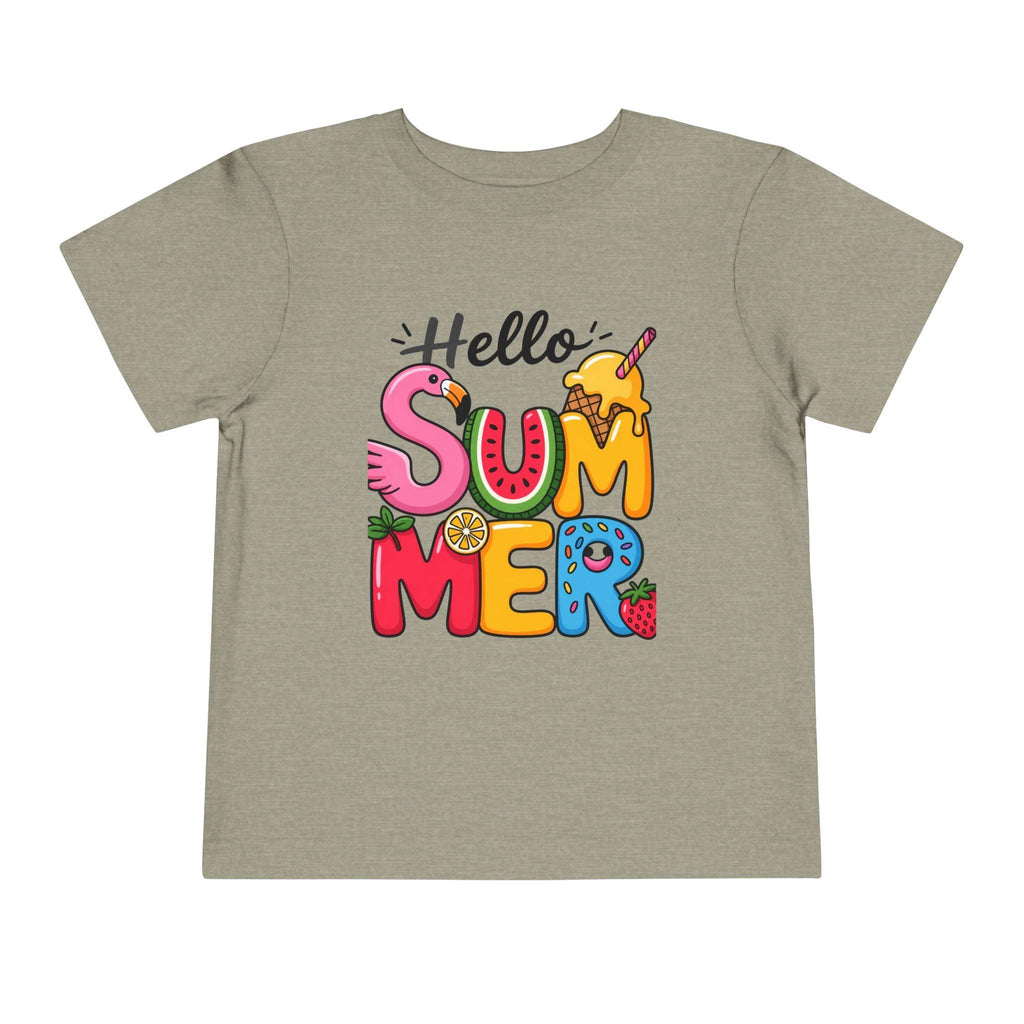 Hello Summer fruity typography Toddler Tee.