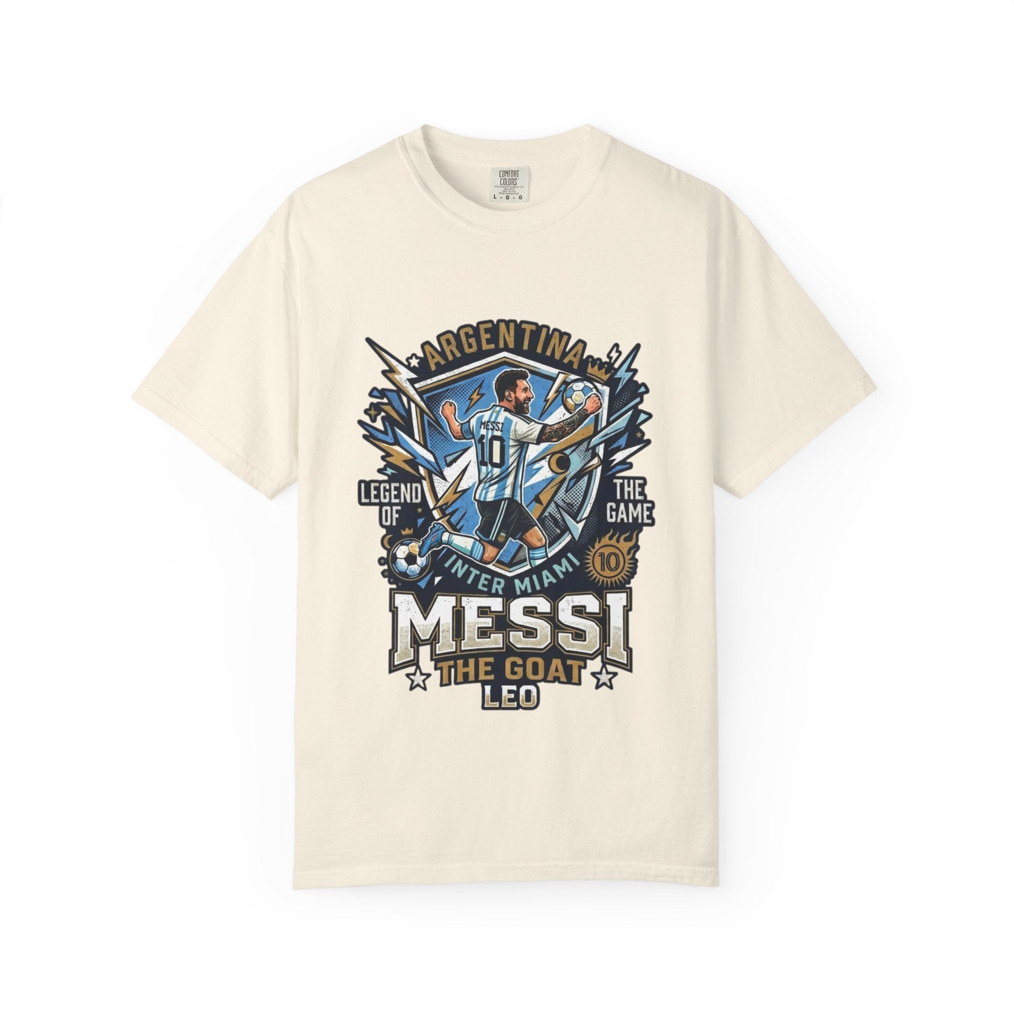 Messi "The GOAT" Soccer T-Shirt - Argentina Fan Version