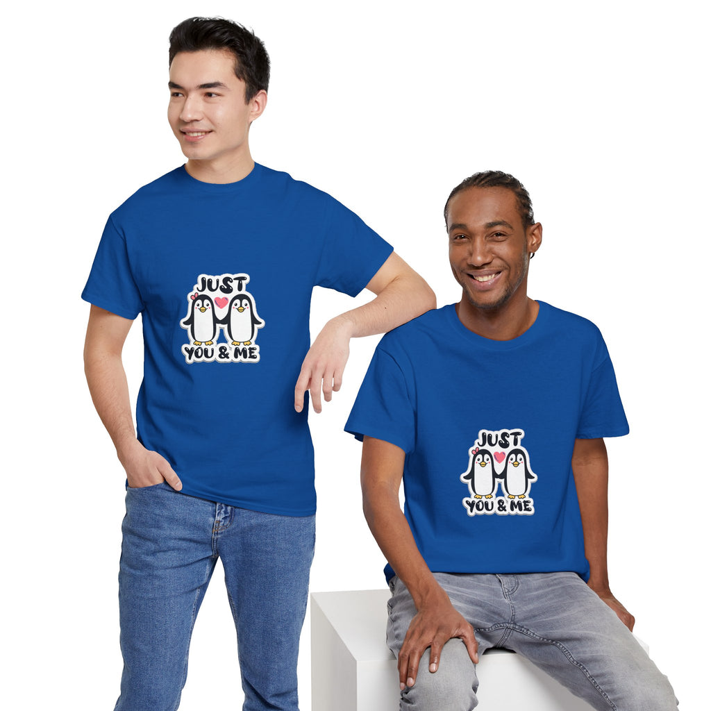 Just You & Me Penguin Tee — Cute Couples Graphic T-Shirt