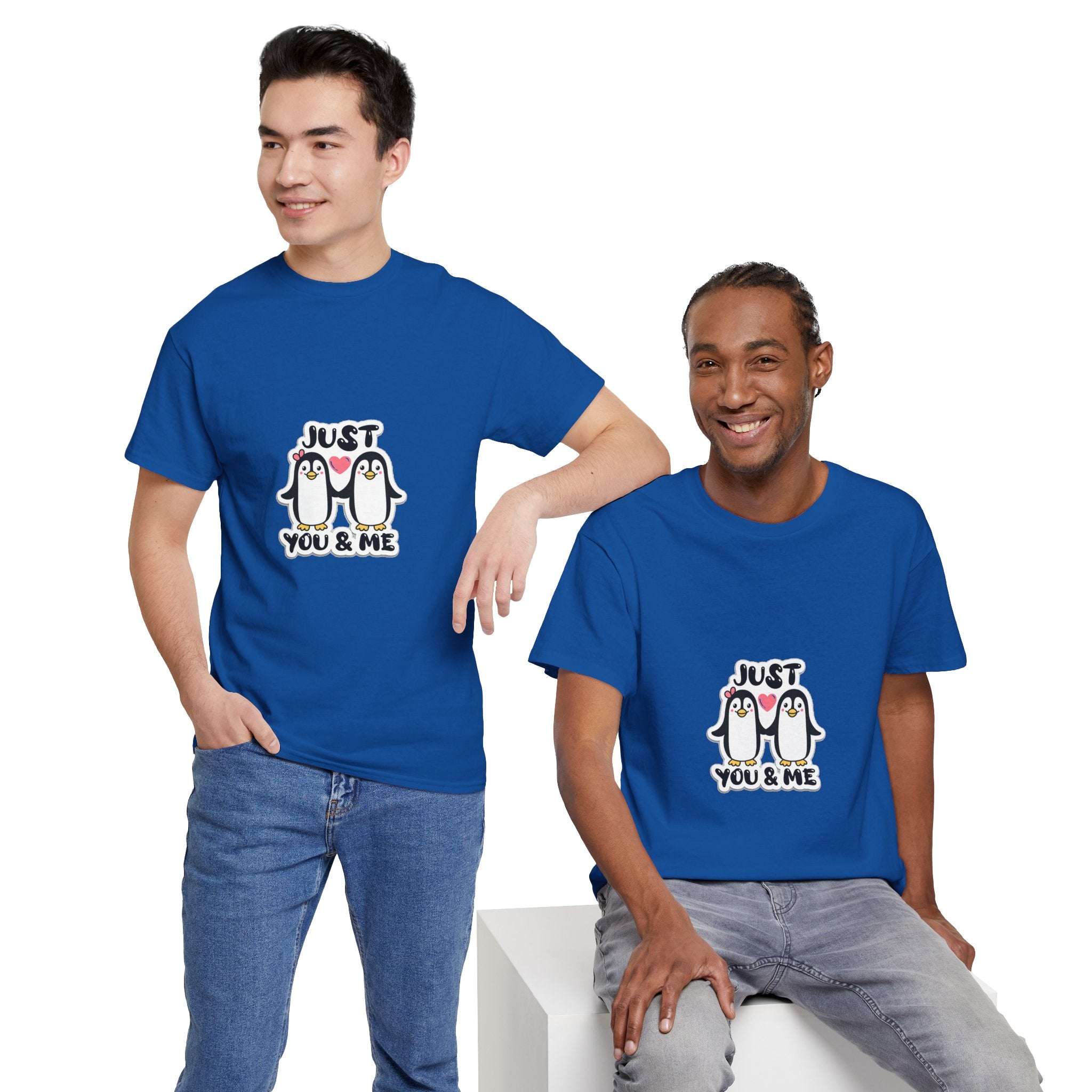 Just You & Me Penguin Tee — Cute Couples Graphic T-Shirt
