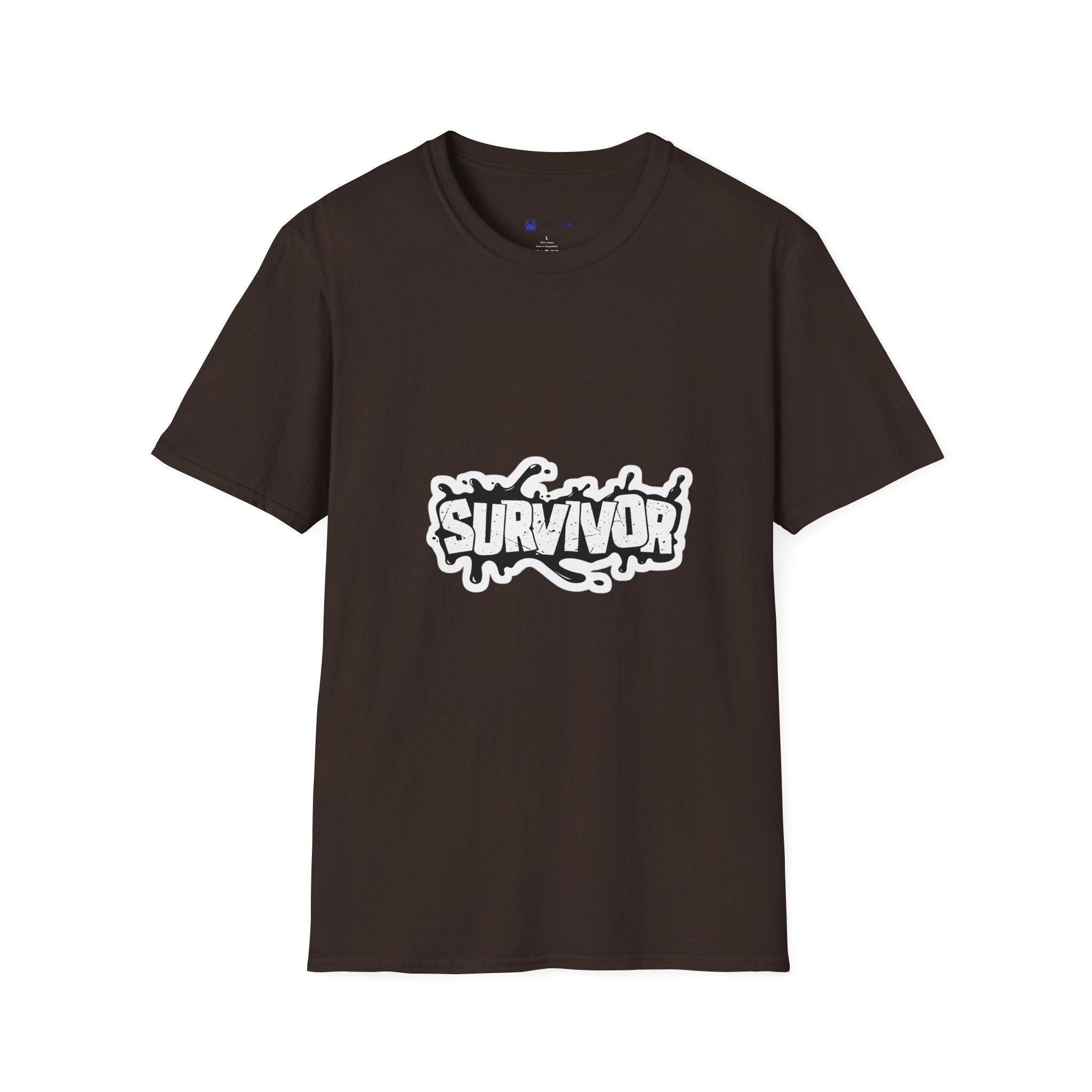 Survivor Graphic T-Shirt — Bold Grunge Logo Tee for Cancer, Trauma & Recovery Awareness