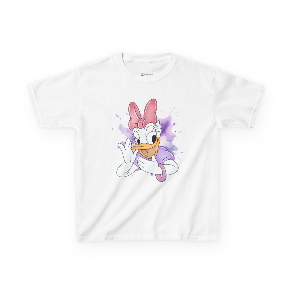 Kids Tee — Cute Daisy Duck Watercolor Graphic