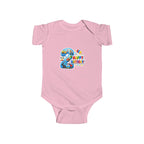 2nd Birthday Baby Bodysuit - "Happy Birthday" Number 2 Party Onesie