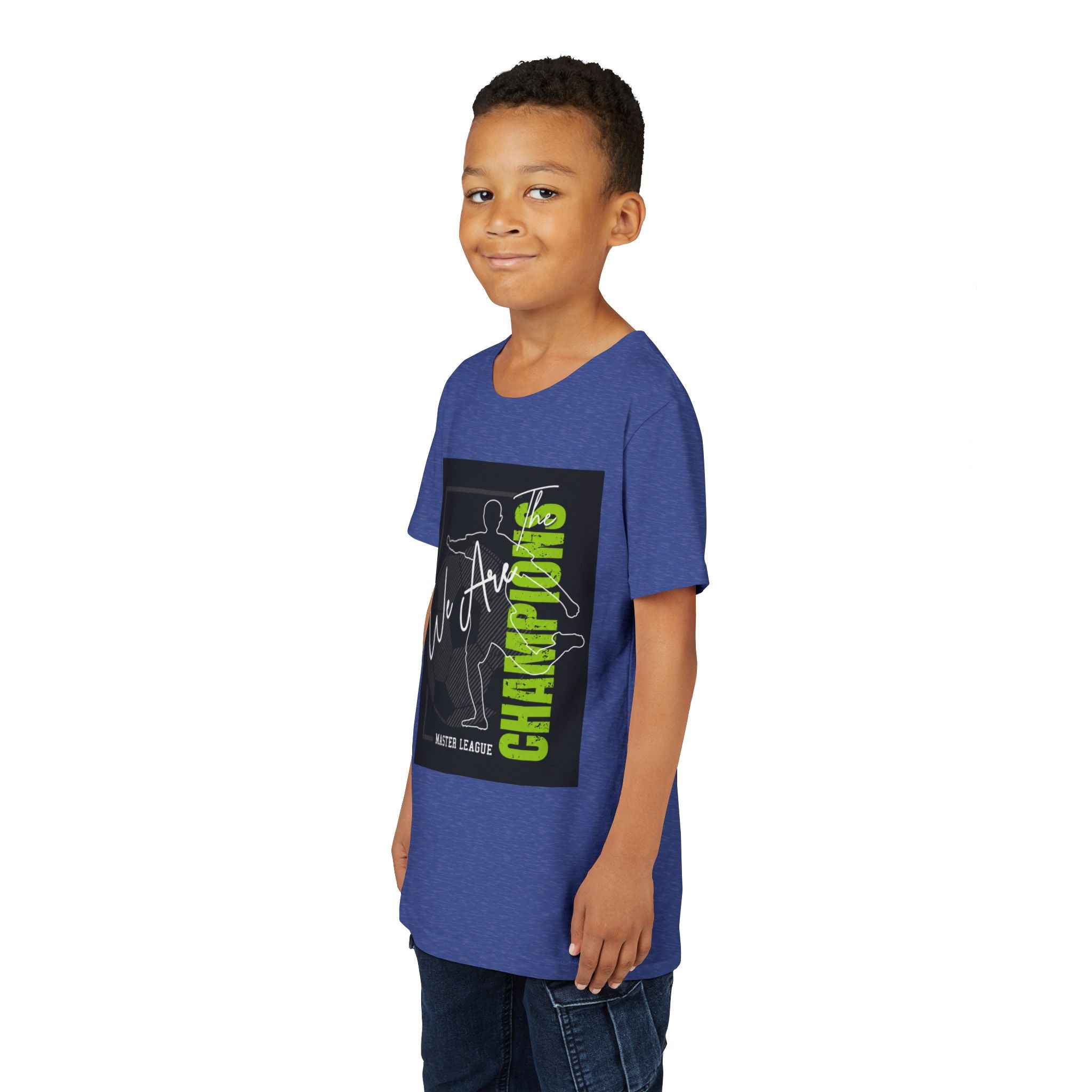 Youth Tee — "We Are Champions" Soccer Champion Graphic Shirt