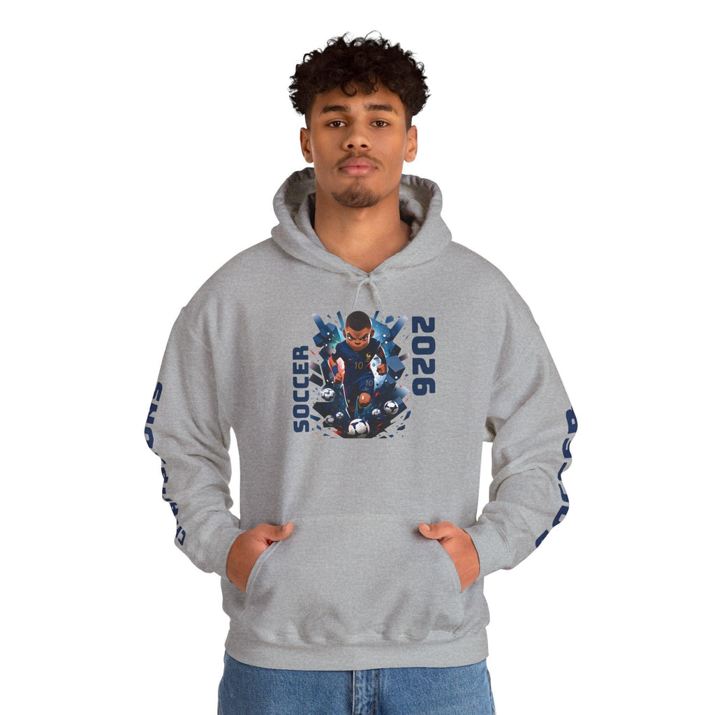 World Cup 2026 Soccer Hoodie — Champions Sleeve Design.