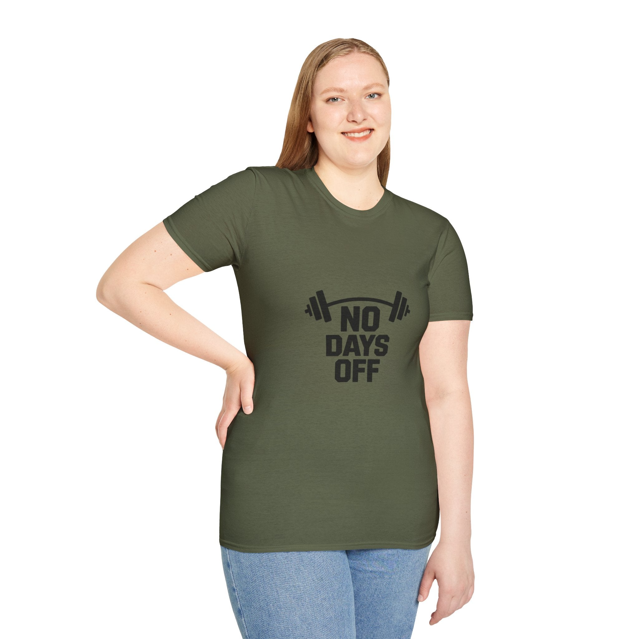 No Days Off T-Shirt — Motivational Gym Workout Tee