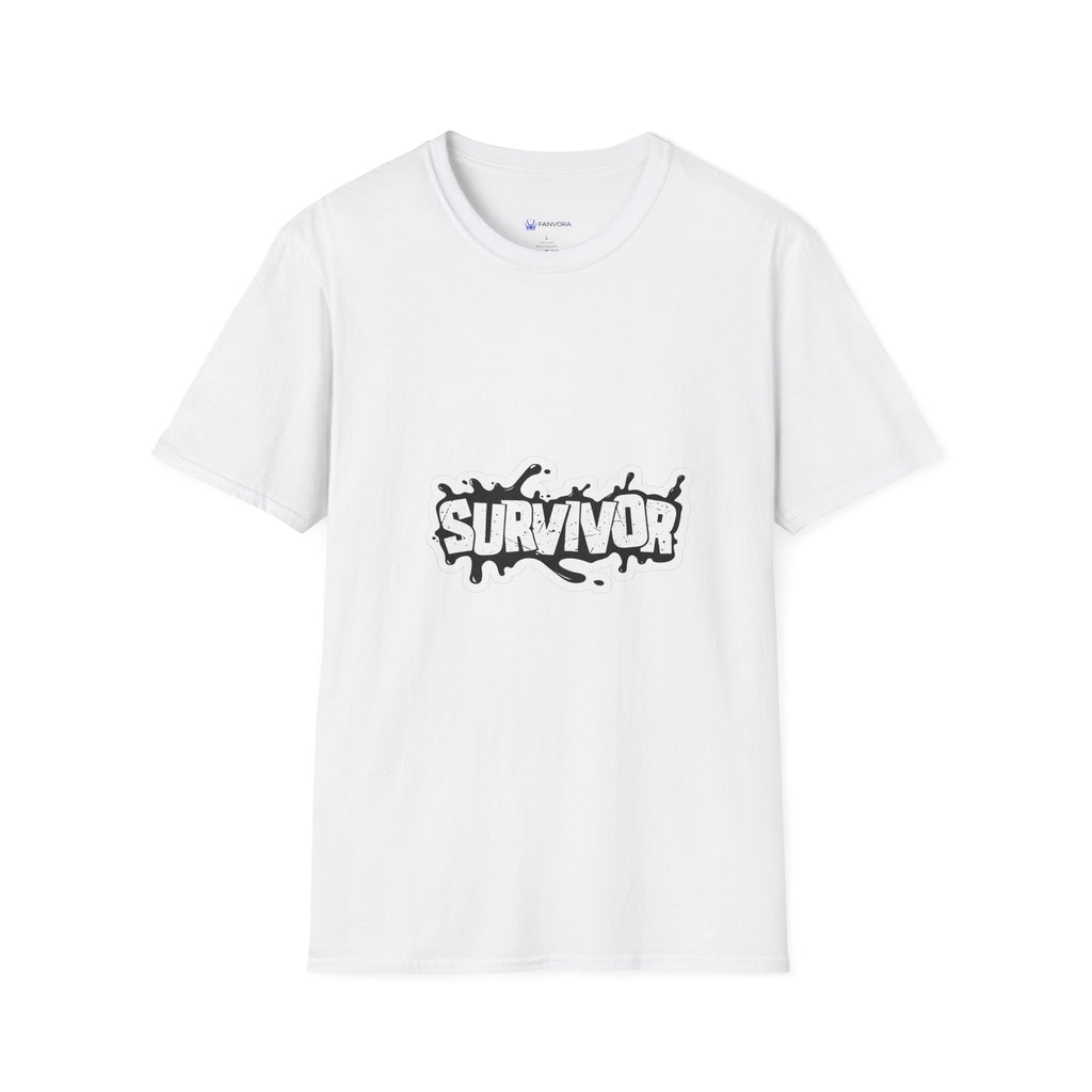 Survivor Graphic T-Shirt — Bold Grunge Logo Tee for Cancer, Trauma & Recovery Awareness
