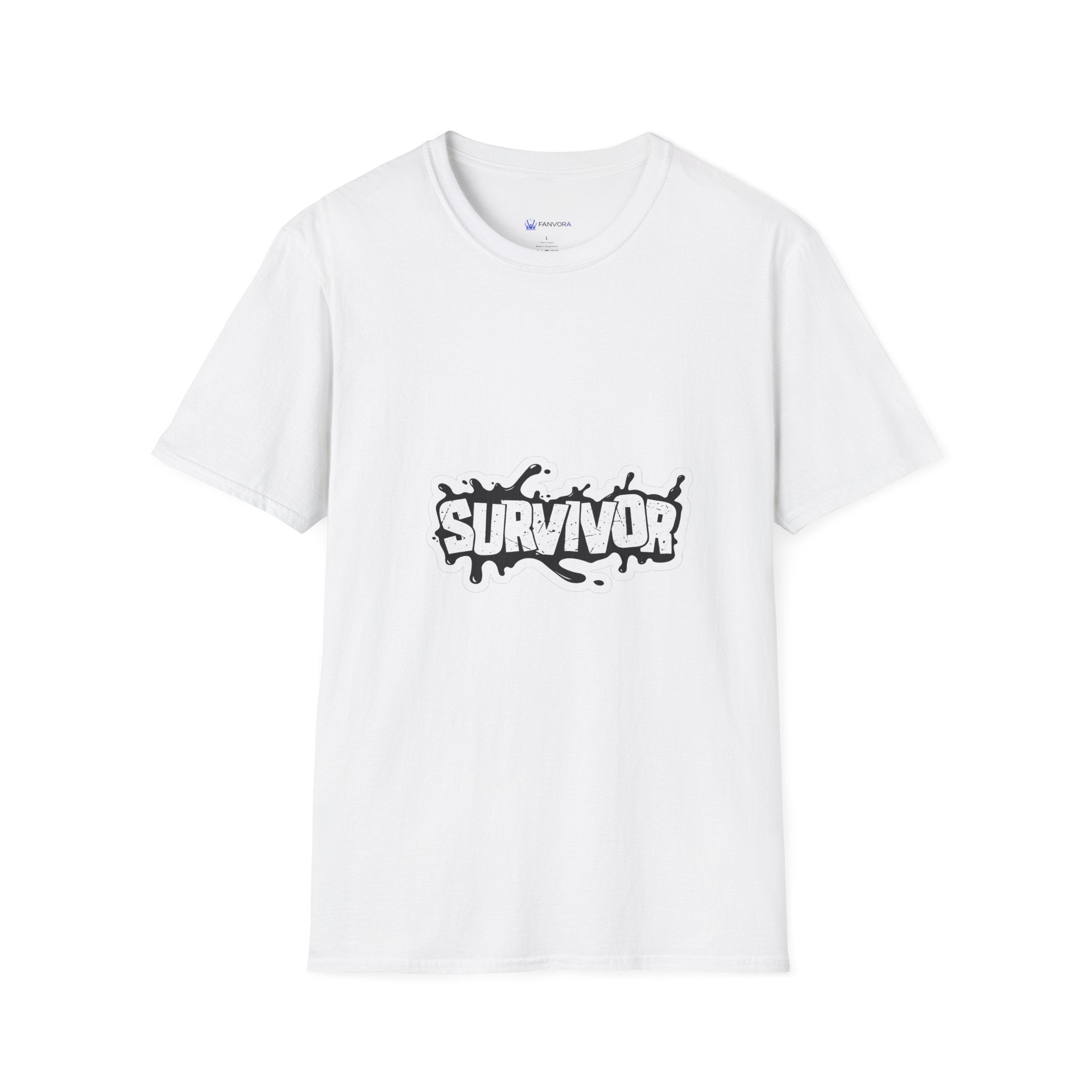 Survivor Graphic T-Shirt — Bold Grunge Logo Tee for Cancer, Trauma & Recovery Awareness