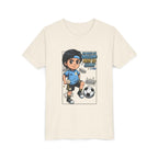 Youth Soccer Tee – Cute Cartoon Player "Ready to Score" Kids Jersey
