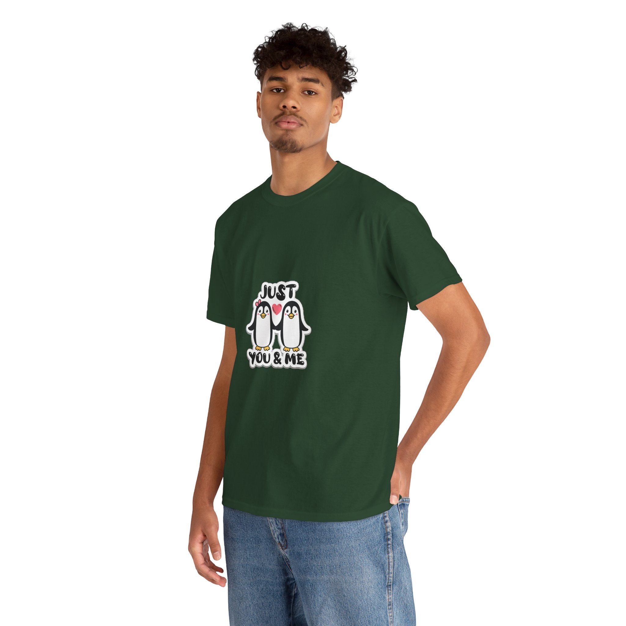 Just You & Me Penguin Tee — Cute Couples Graphic T-Shirt