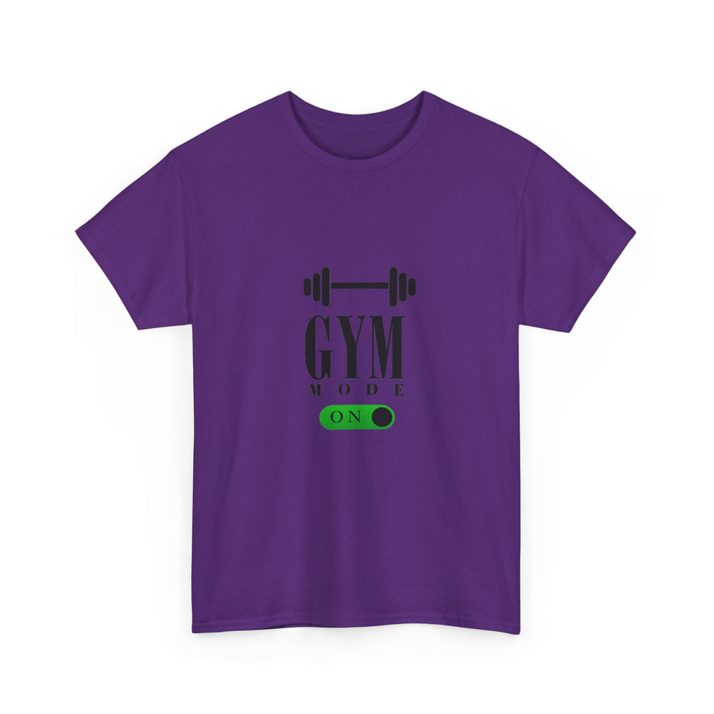 Gym Mode On T-Shirt — Workout Tee with Barbell Graphic