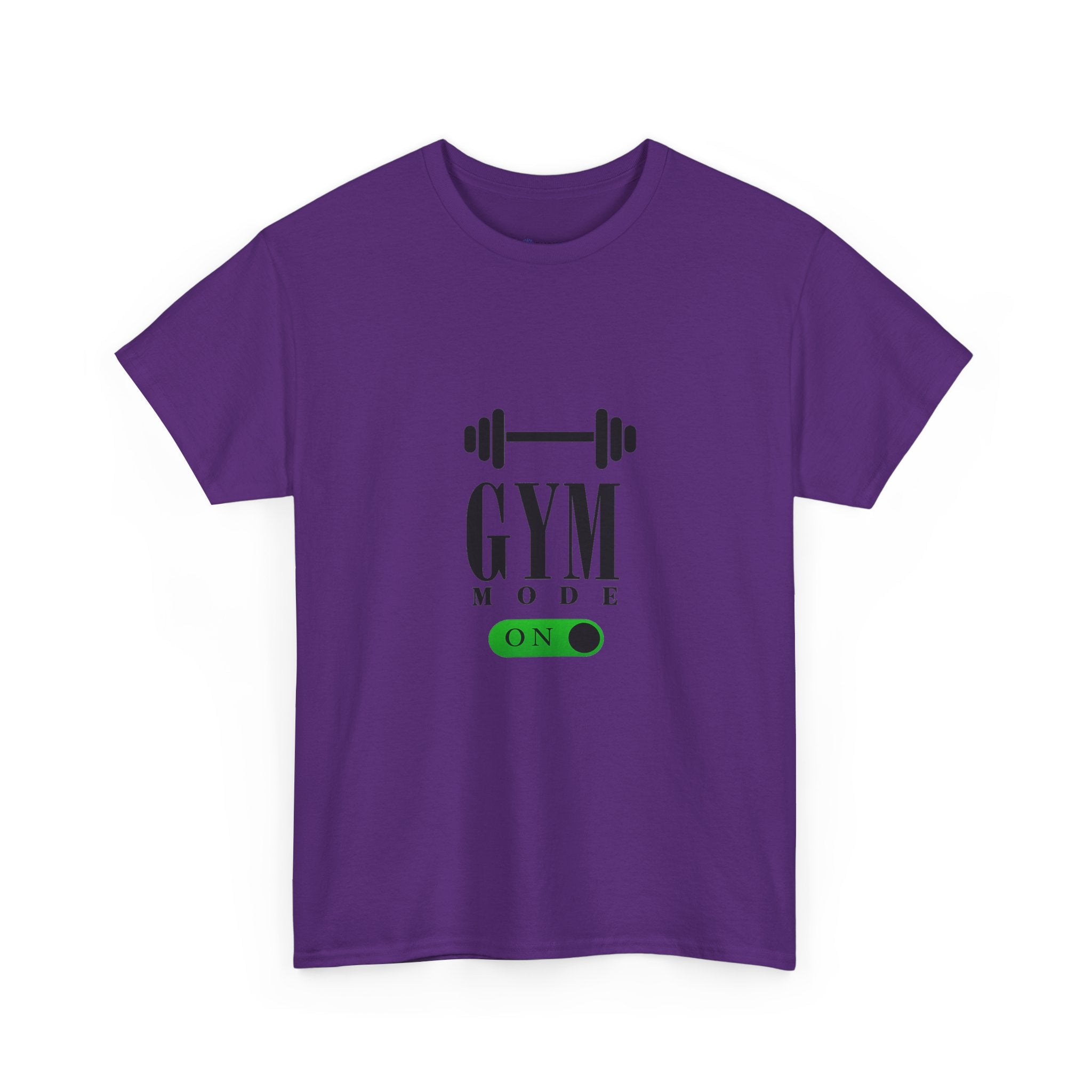 Gym Mode On T-Shirt — Workout Tee with Barbell Graphic