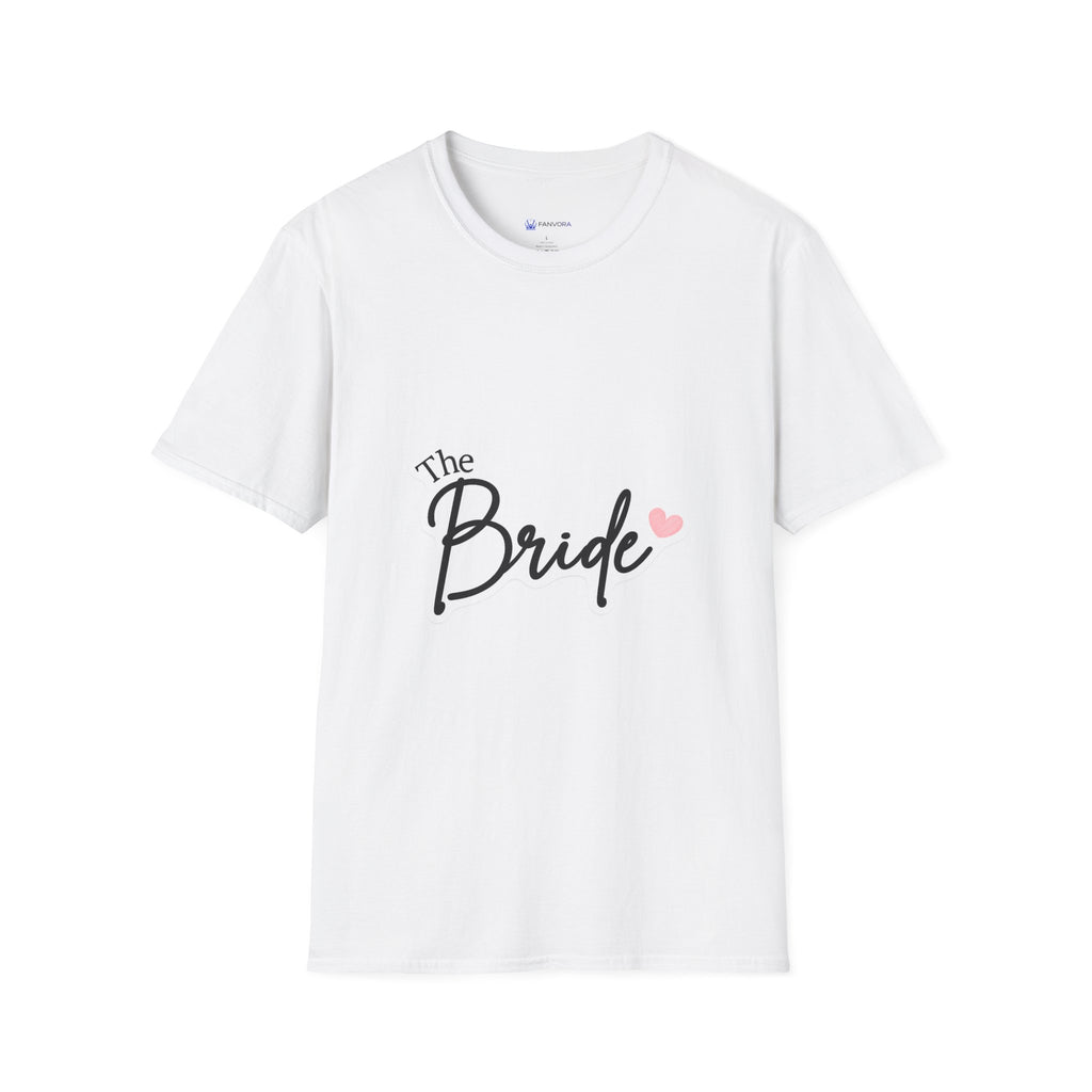 Bride T-Shirt — "The Bride" Bachelorette Tee with Heart